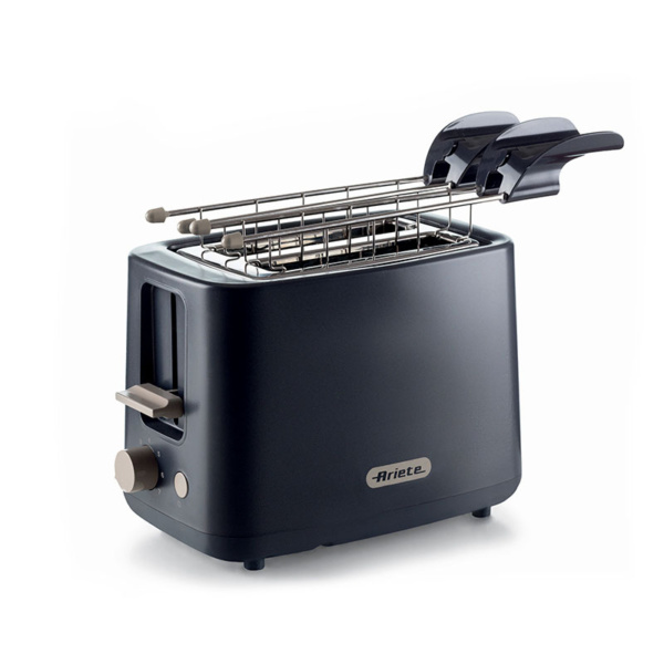 00C015703AR0 ARIETE toster za 2 kriške s hvataljkama 157/03 tamno sivi