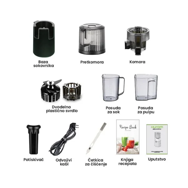 H70ST-BES02FG HUROM sokovnik hladno prešanje H70ST-BES02FG šumsko zeleni