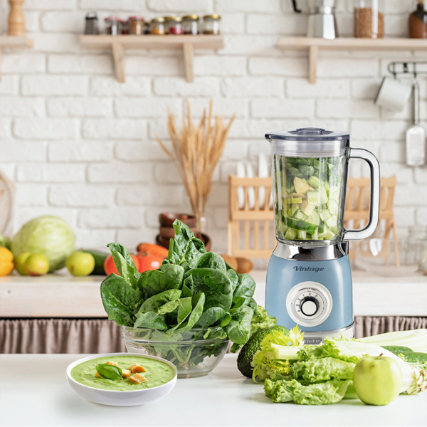 00C058305AR0 ARIETE blender stakleni Vintage 583/05 plavi